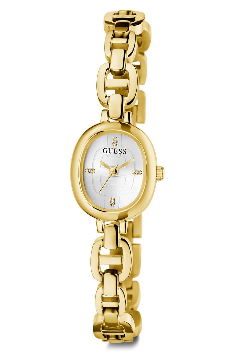 Sweet & Petite Oval Bracelet Watch, 24mm x 21mm, Alternate, color, WHITE