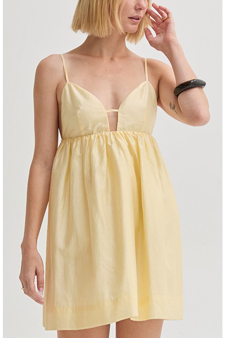 Babydoll Tencel Blend Mini Dress, Alternate, color, Butter