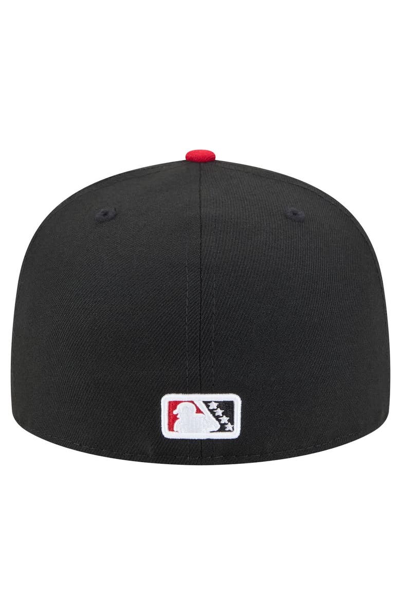 New Era Men's New Era  Black/Red Fresno Grizzlies Authentic Collection 59FIFTY Fitted Hat, Alternate, color, Black