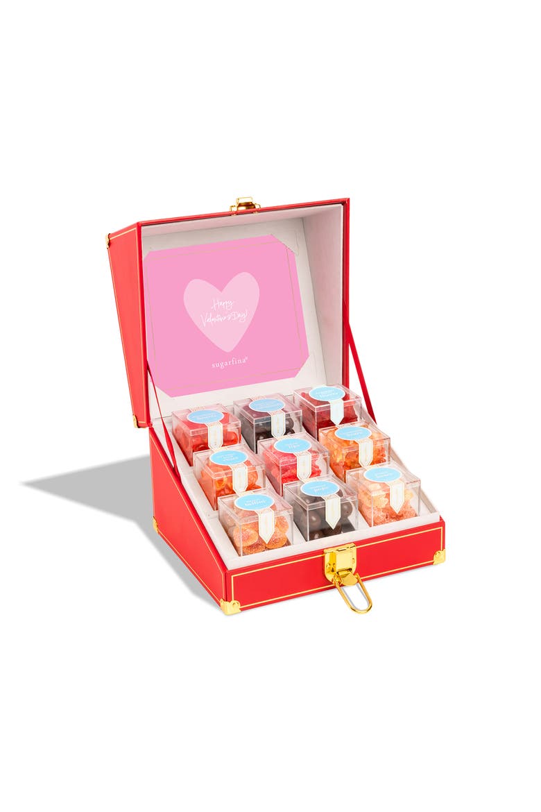Happy Valentine's Day 9-Piece Mini Trunk, Alternate, color, RED