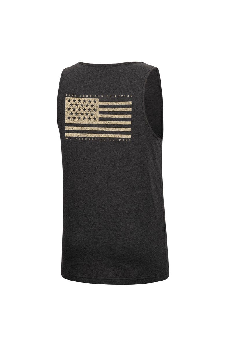 COLOSSEUM Men's Colosseum Heathered Black Alabama Crimson Tide Military Appreciation OHT Transport Tank Top, Alternate, color, 