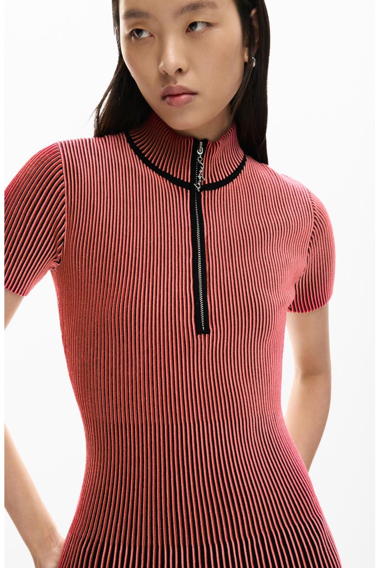 Stripe Minidress, Alternate, color, RED