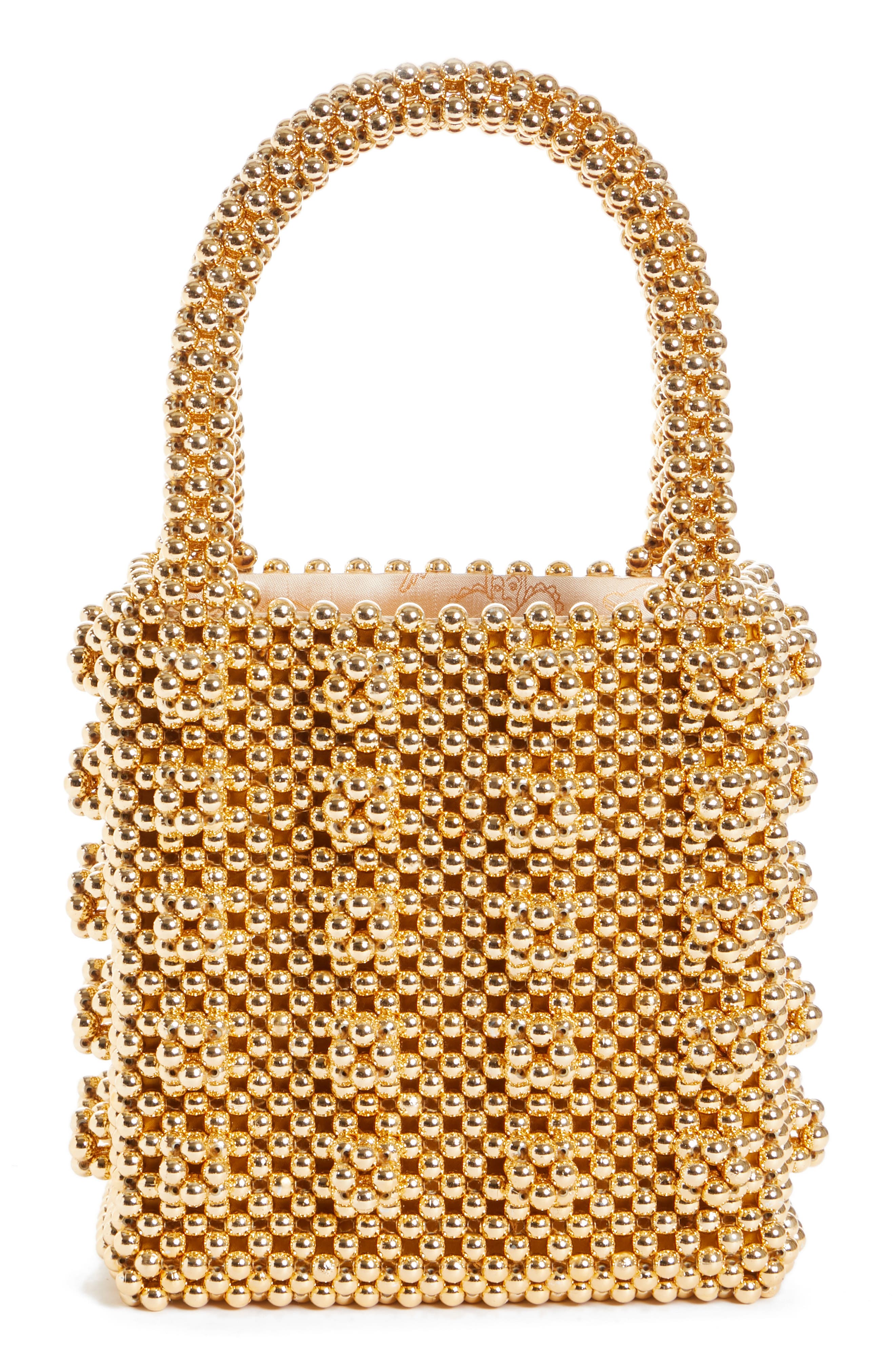 Antonia Small Beaded Handbag, Alternate, color, GOLD