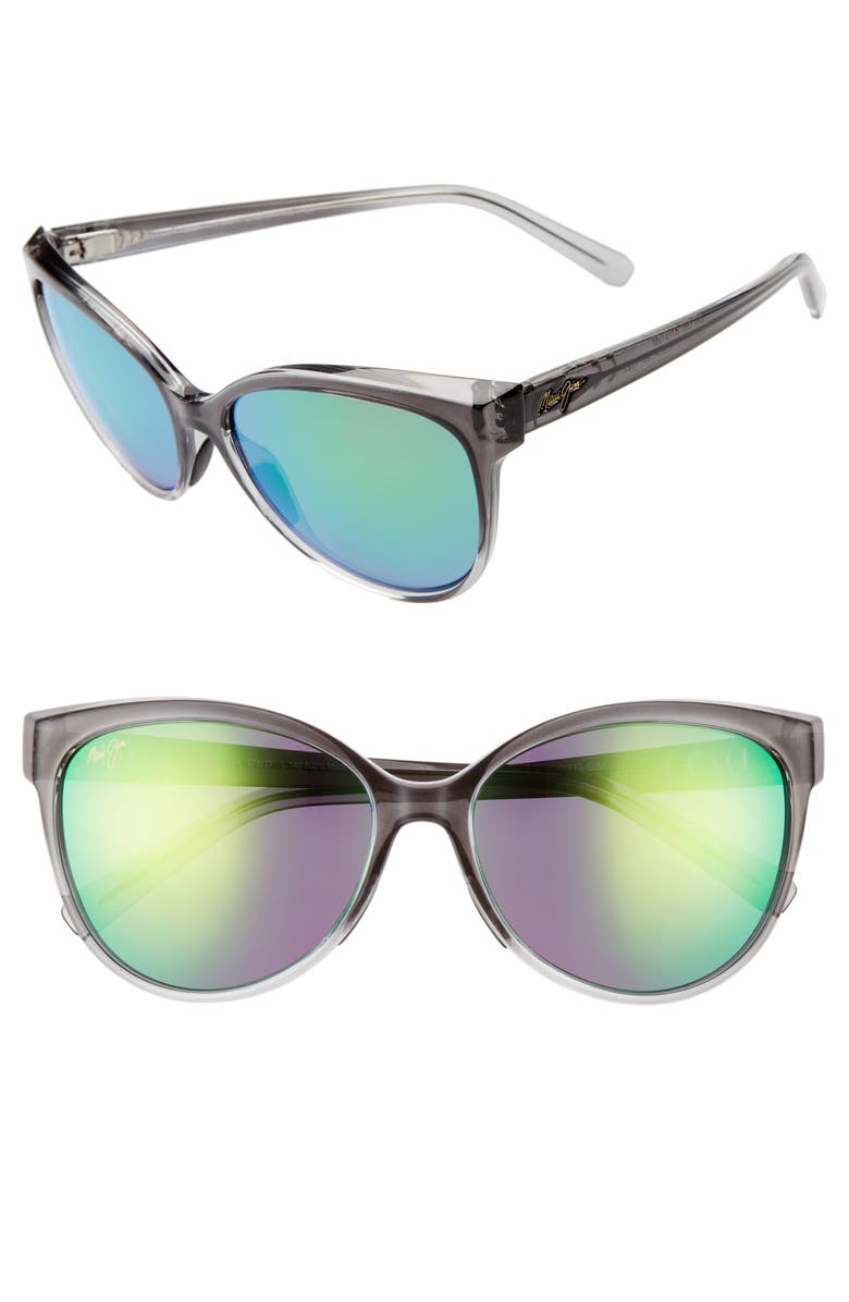 Maui Jim 'Olu 'Olu 57mm Polarized Cat Eye Sunglasses, Main, color, 