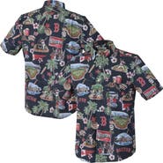 Reyn Spooner Men's Reyn Spooner Navy Boston Red Sox Big & Tall Scenic Performance Tri-Blend Aloha Button-Down Shirt