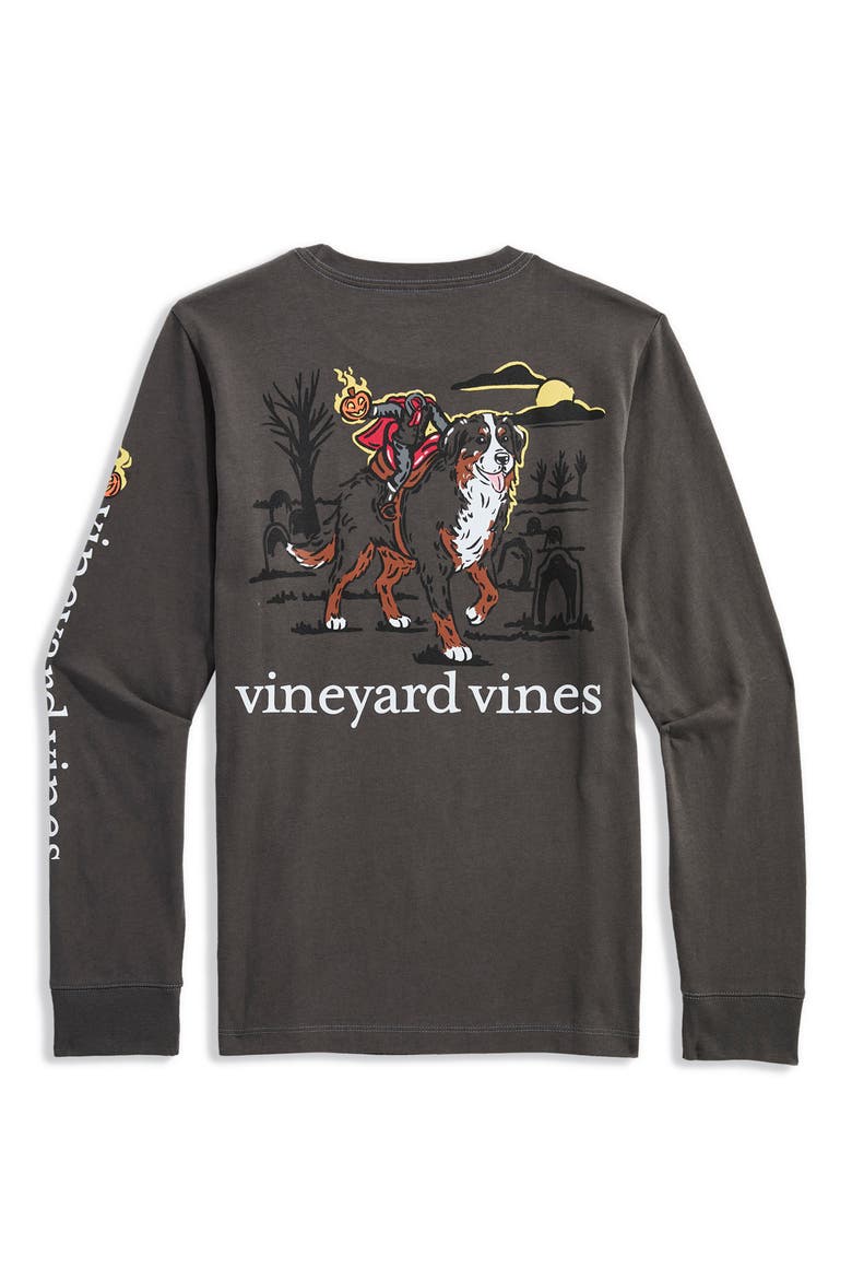 Kids' Headless Horseman Dog Graphic Long Sleeve T-Shirt, Alternate, color, 013 EVENIN