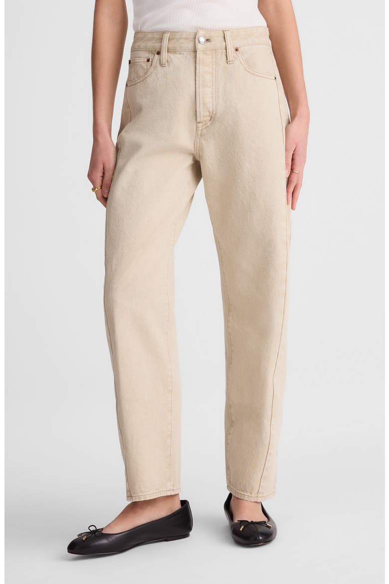 Pieced Barrel Leg Jeans, Main, color, FADED KHAKI