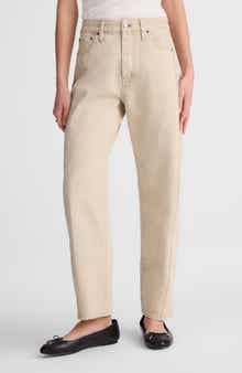 Pieced Barrel Leg Jeans