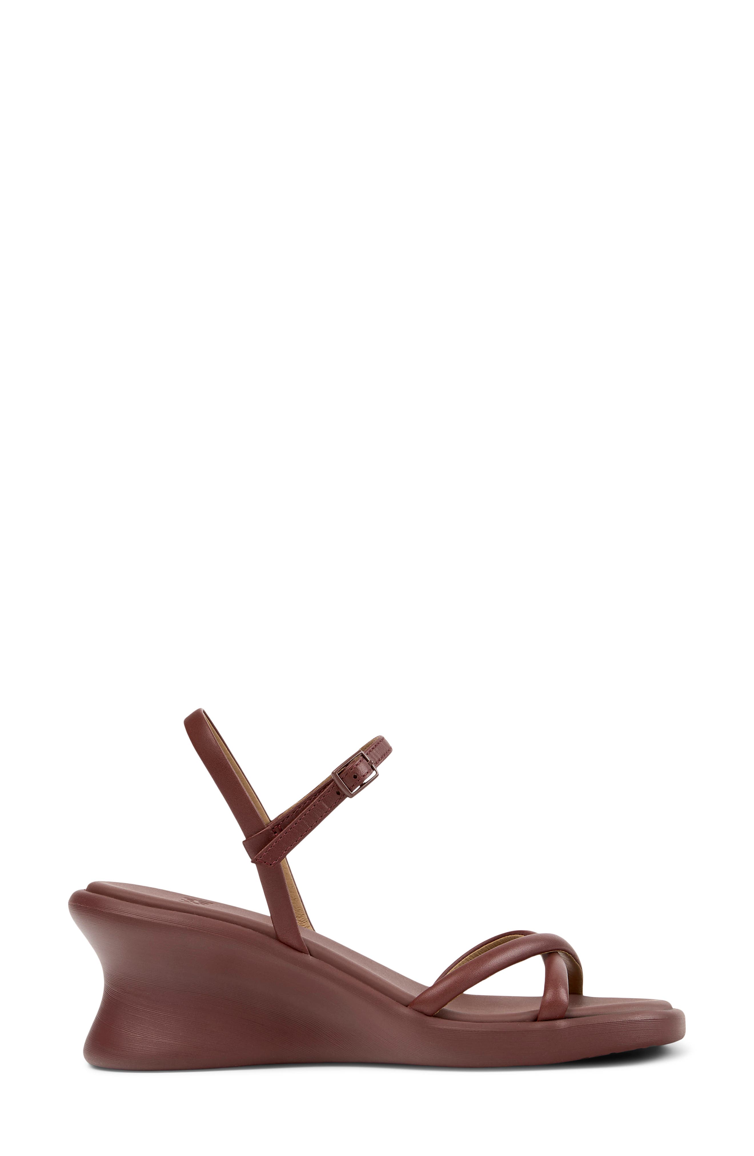 Camper Louise Wedge Sandal, Alternate, color, Burgundy