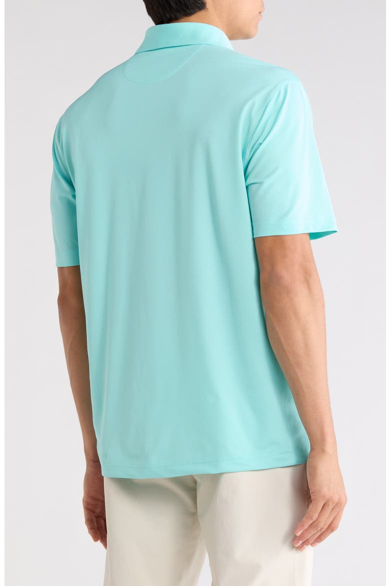 Oyster Pique Performance Polo, Alternate, color, ICE TEAL