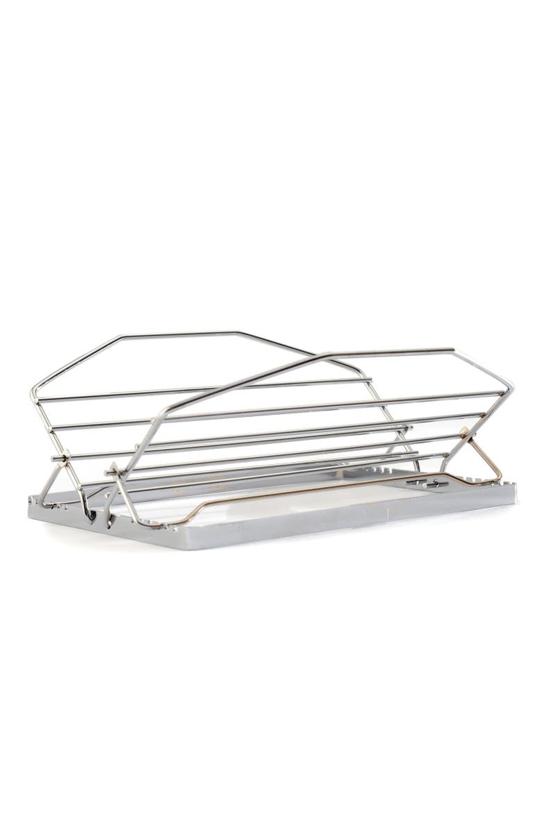 Norpro Adjustable Roast Rack, 11 Inch Nickel-Plated, 7 Positions, Silver, Main, color, Silver