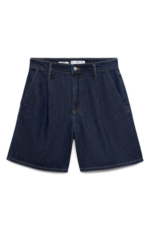 Mango Dart Bermuda Shorts In Blue