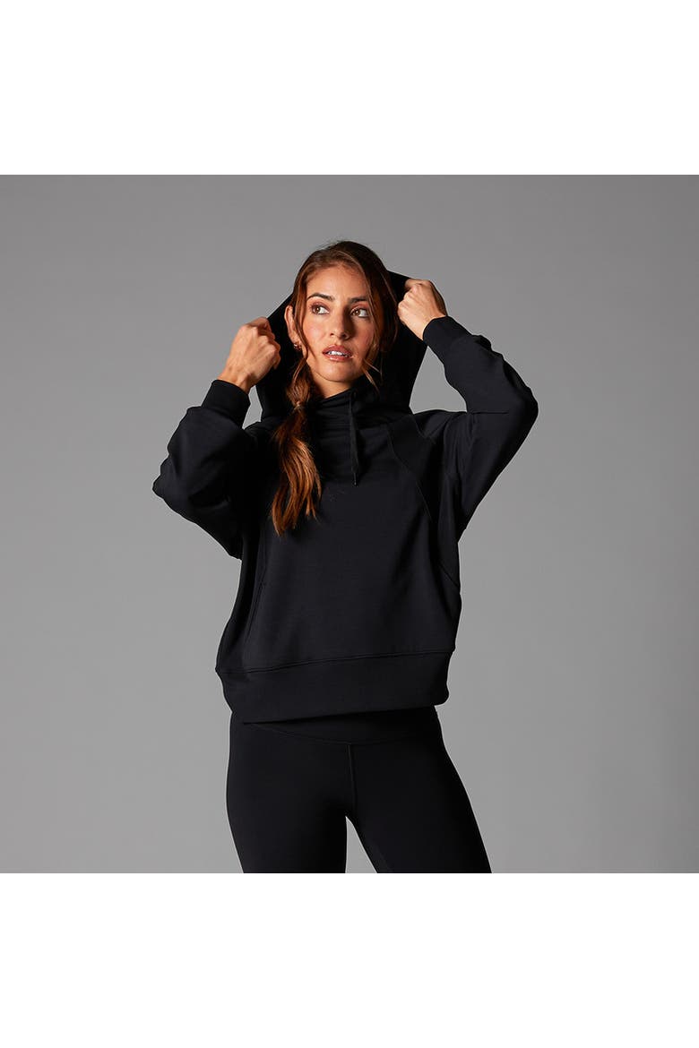 Cozy Paneled Hoodie, Main, color, EBONY