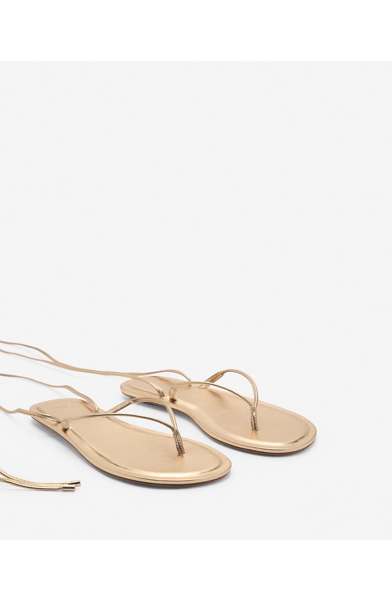 MANGO Strips Sandal, Alternate, color, Gold