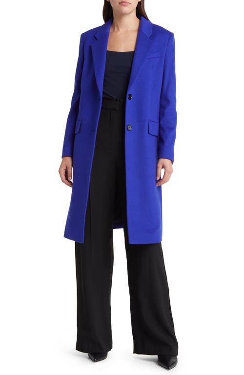 Hugo Boss Boss Catara Virgin Wool & Cashmere Longline Coat In Black