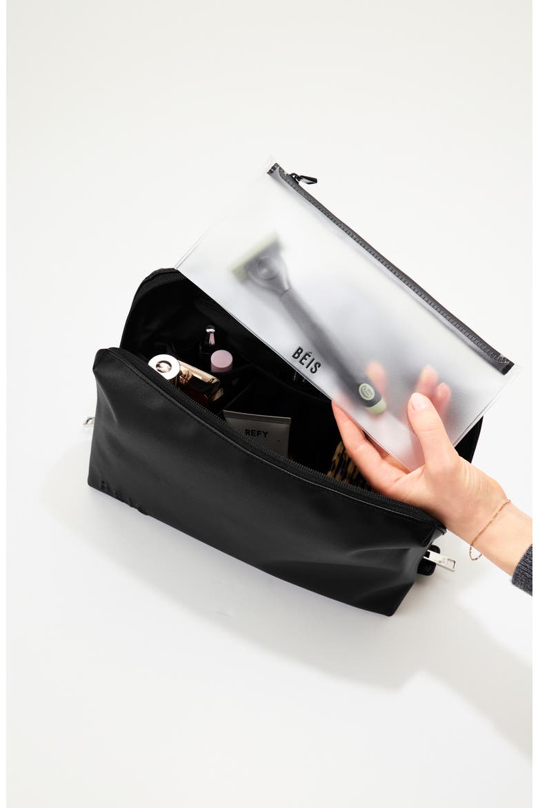 The Large Cosmetics Pouch, Alternate, color, BLACK