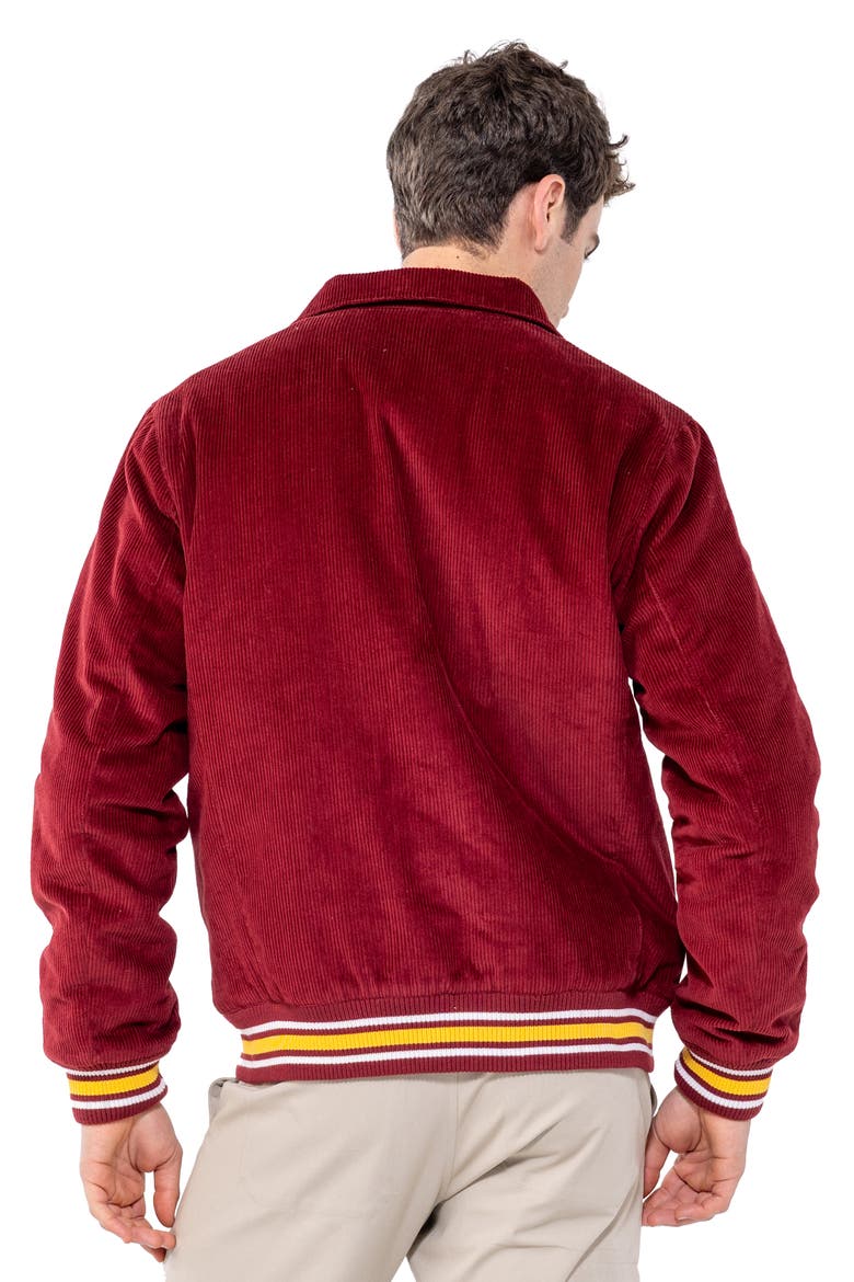 Corduroy Varsity Jacket, Alternate, color, Red