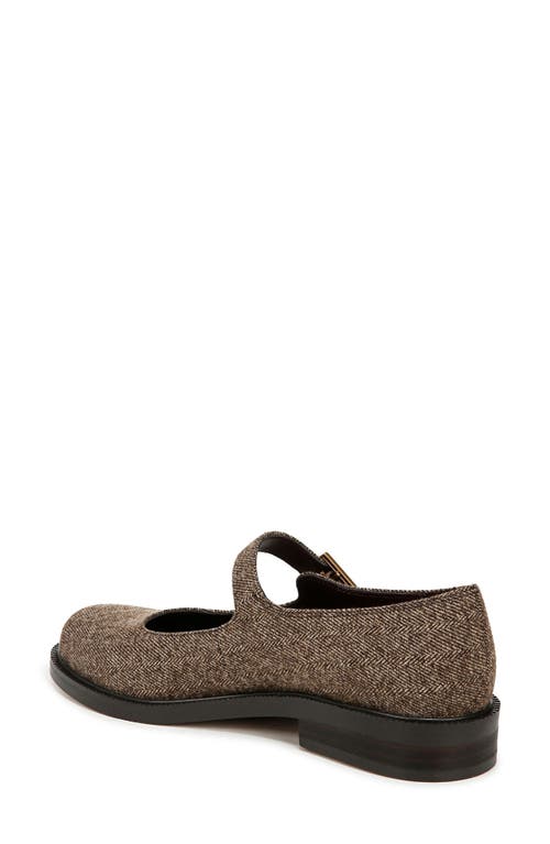 Franco Sarto Melfi Mary Jane Block Heel Flats In Brown