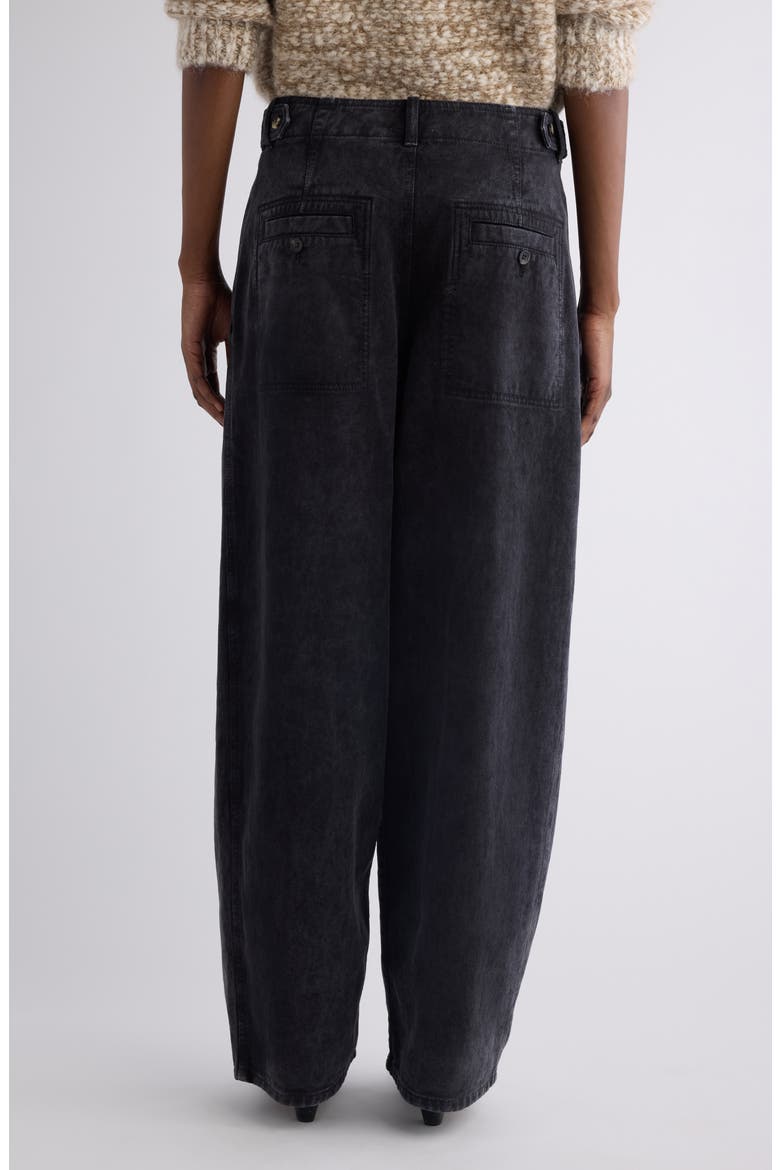 Ireme Pleated Barrel Leg Jeans, Alternate, color, FADED BLACK