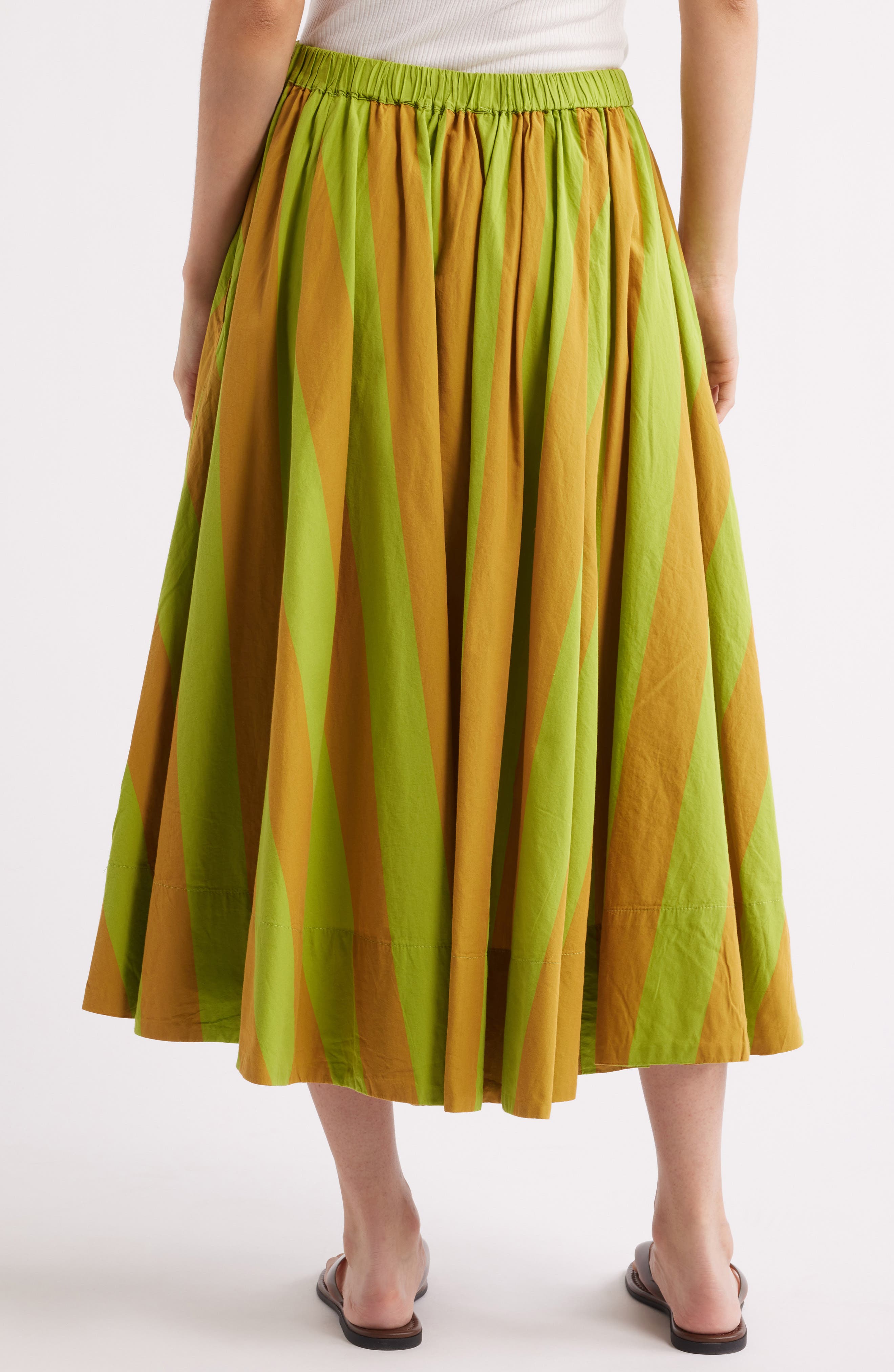 Lowen Stripe Cotton Midi Skirt - image 2