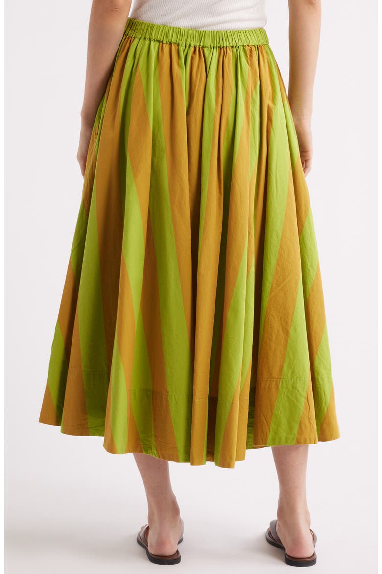 Lowen Stripe Cotton Midi Skirt, Alternate, color, RETRO COMBO