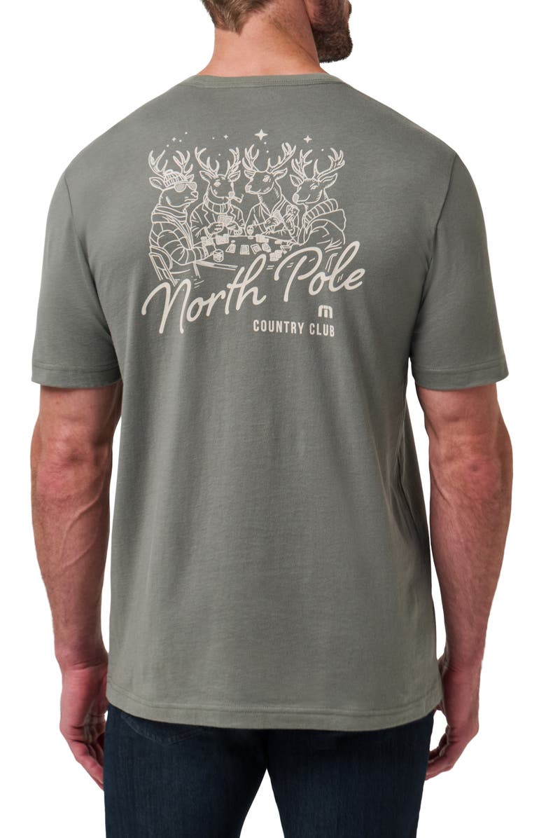 TravisMathew Run Rudolph Cotton Graphic T-Shirt, Alternate, color, Dark Olive