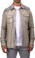 Maceoo Leather Shirt Jacket