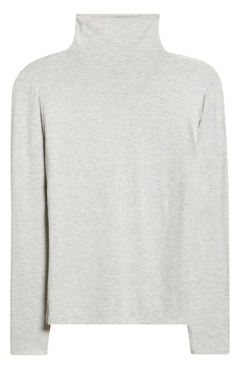 Lafayette 148 New York Funnel Neck Sweater, Alternate, color, Grey Heather