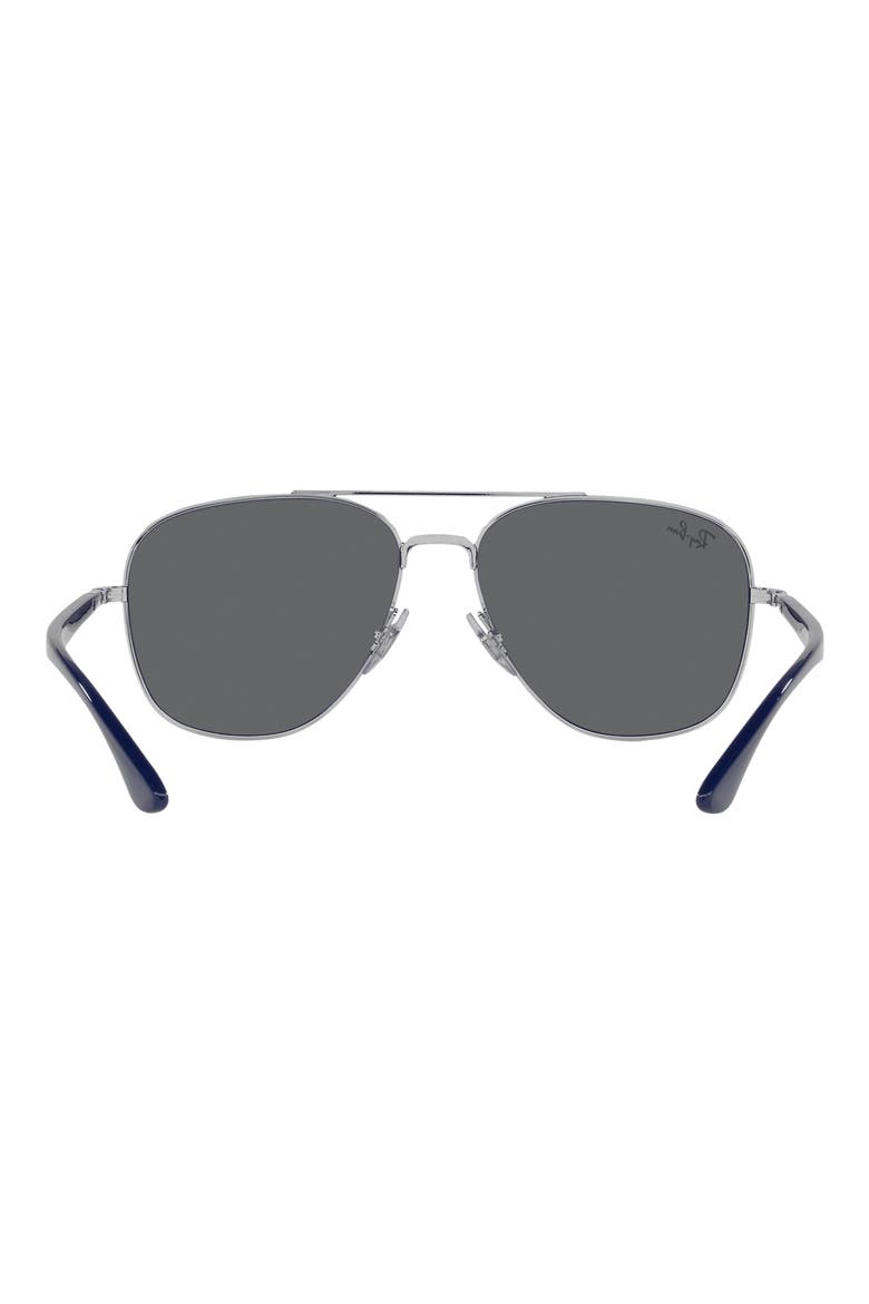 59mm Square Sunglasses, Alternate, color, SILVER