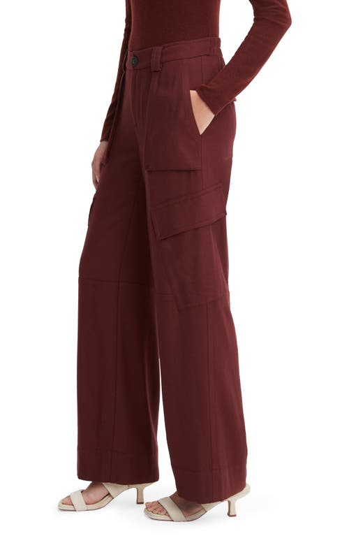 Vince Raver Flannel Cargo Pants In Dark Cinnamon Stick