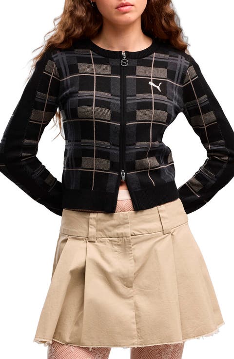 T7 Tartan Cardigan