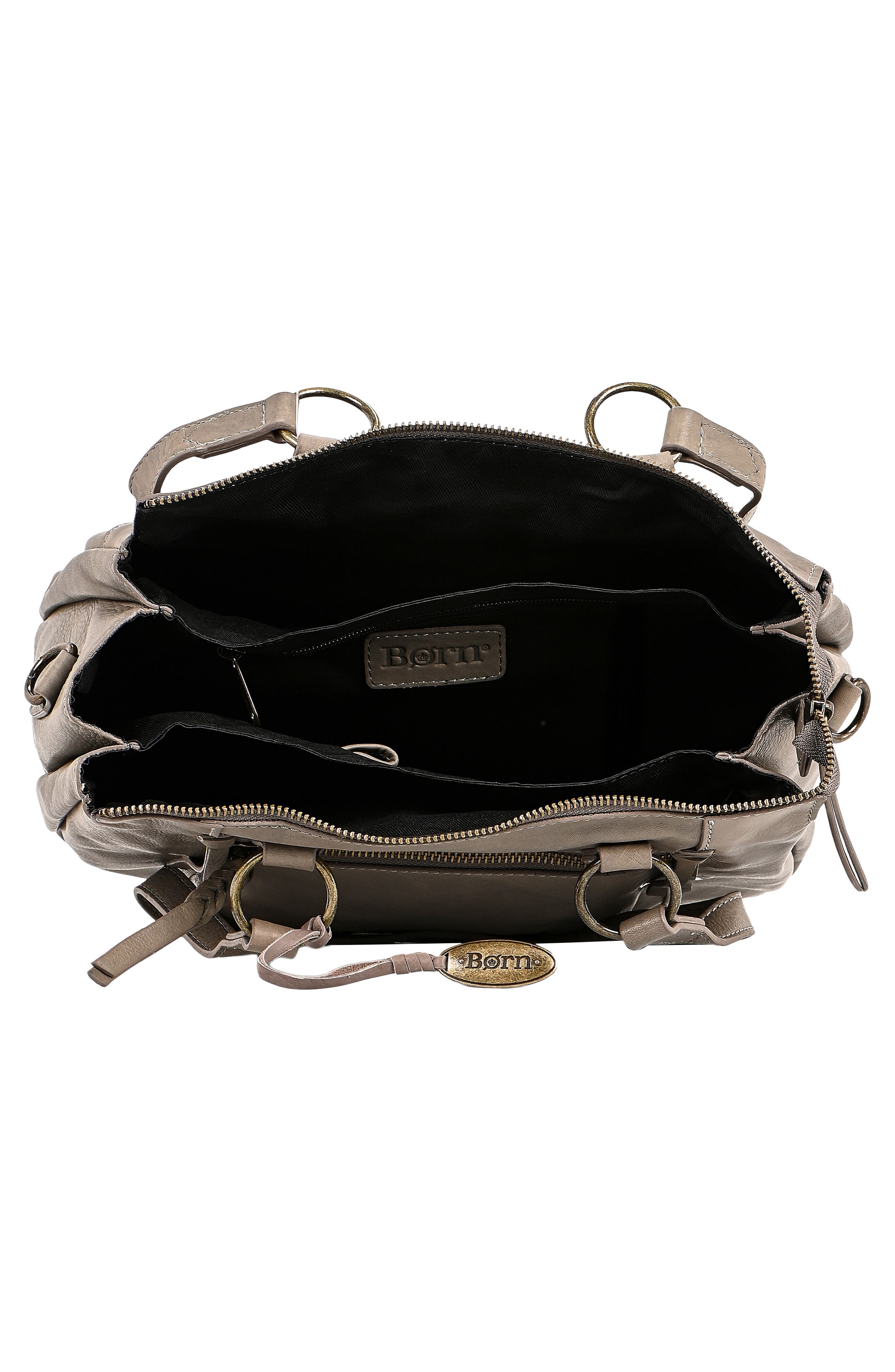 Børn Montauk Leather Satchel, Alternate, color, Charcoal