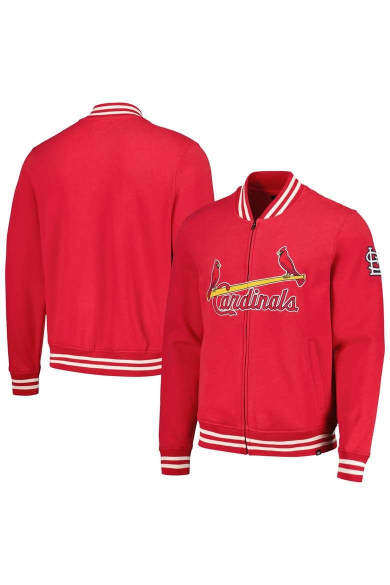 Men's '47 Red St. Louis Cardinals Wax Pack Pro Camden Full-Zip Track Jacket, Main, color, Red