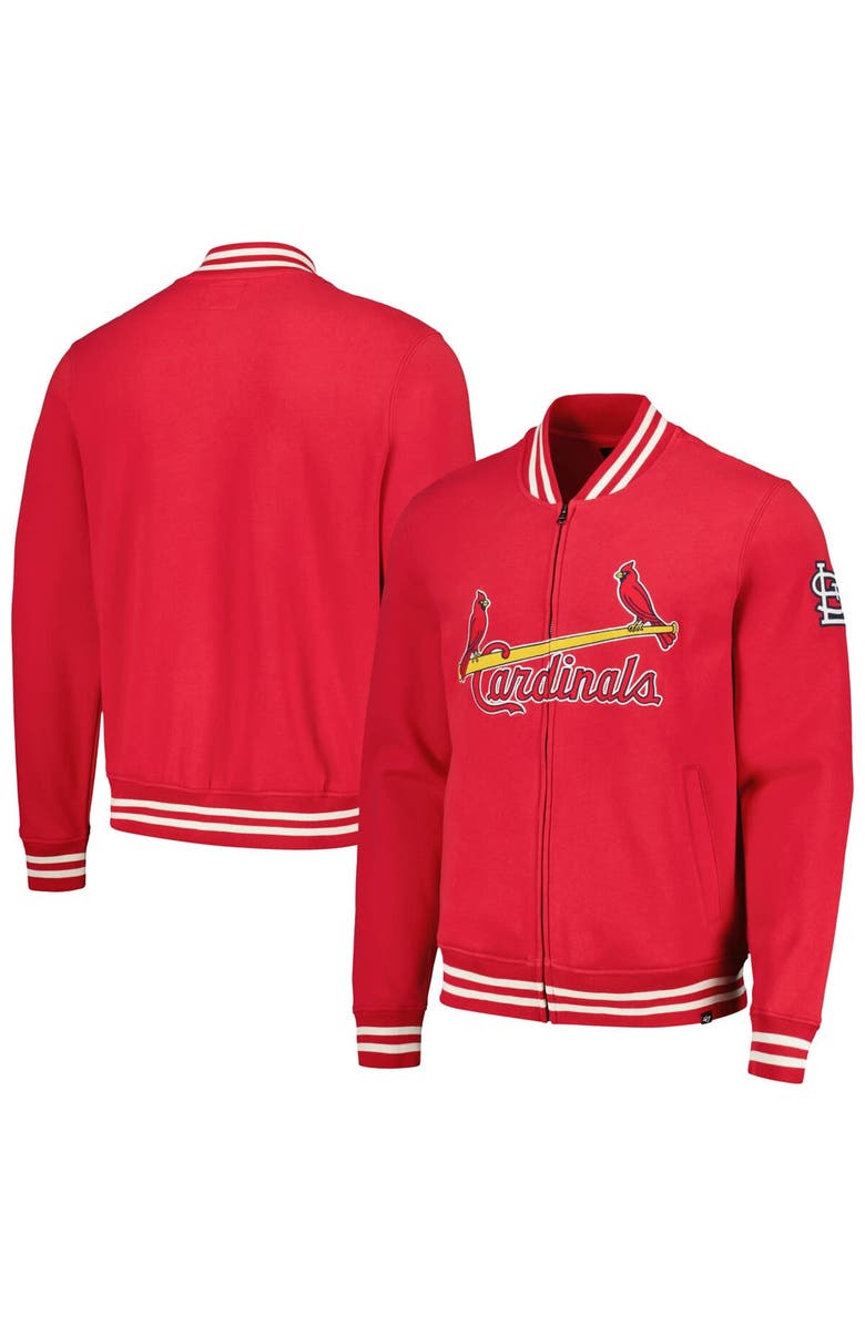 '47 Men's '47 Red St. Louis Cardinals Wax Pack Pro Camden Full-Zip Track Jacket, Main, color, Red