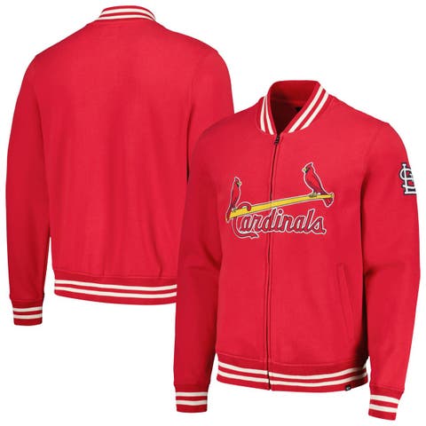 Men's '47 Red St. Louis Cardinals Wax Pack Pro Camden Full-Zip Track Jacket