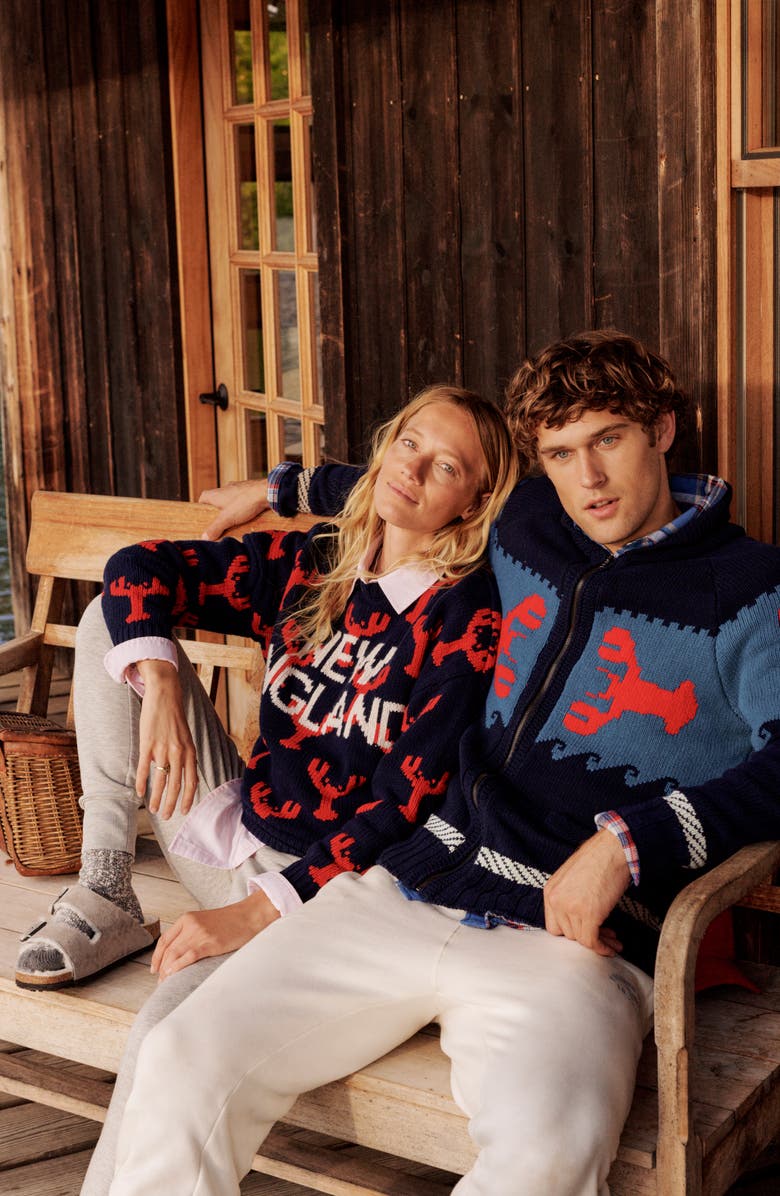 vineyard vines New England Lobster Wool Blend Sweater, Alternate, color,