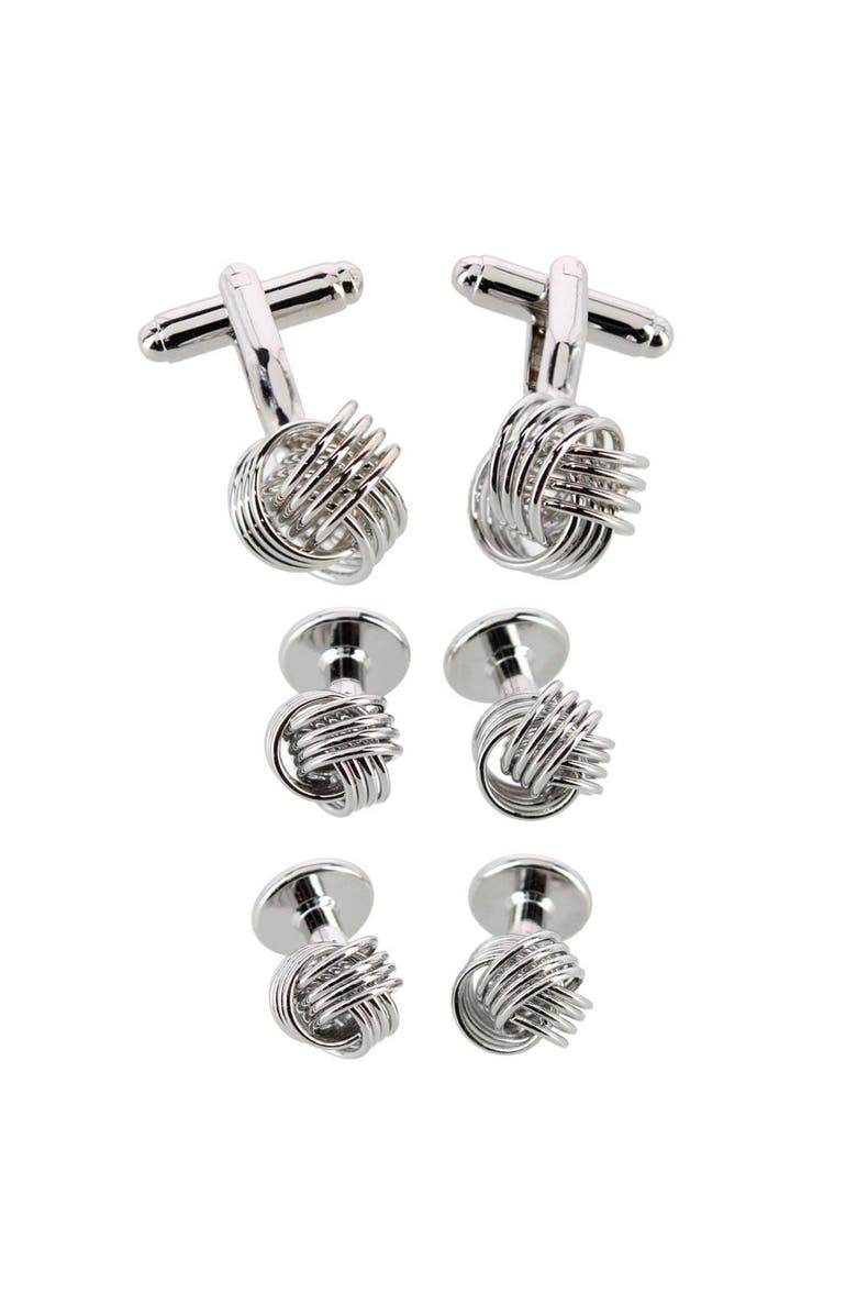 Trafalgar Kenneth Knot Formal Set, Main, color, Silver