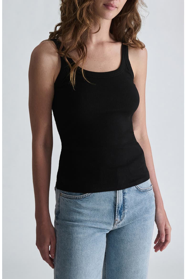 Frankie Rib Tank, Main, color, BLACK