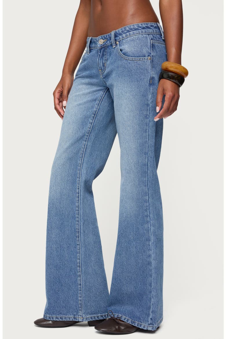 Kiarah Low Rise Flare Jeans, Alternate, color, BLUE-WASHED