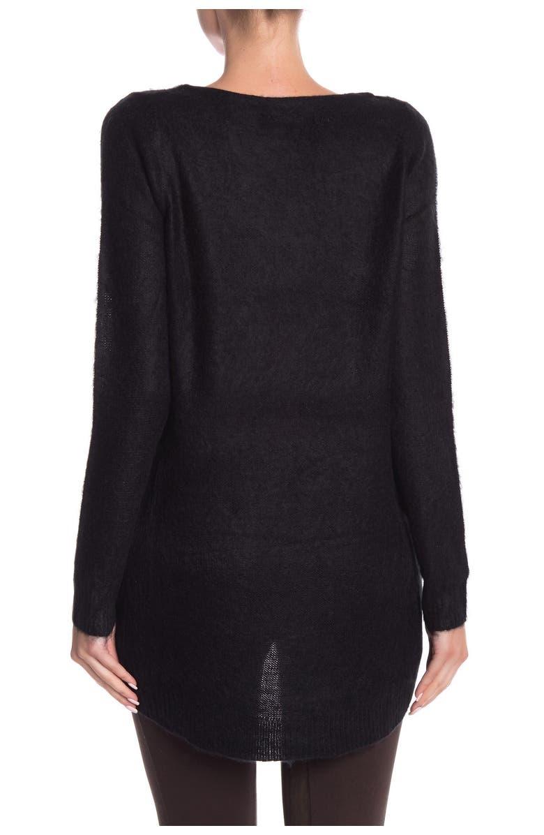 Vertigo Paris Hi-Lo Scoop Neck Fuzzy Pullover Sweater, Main, color, 