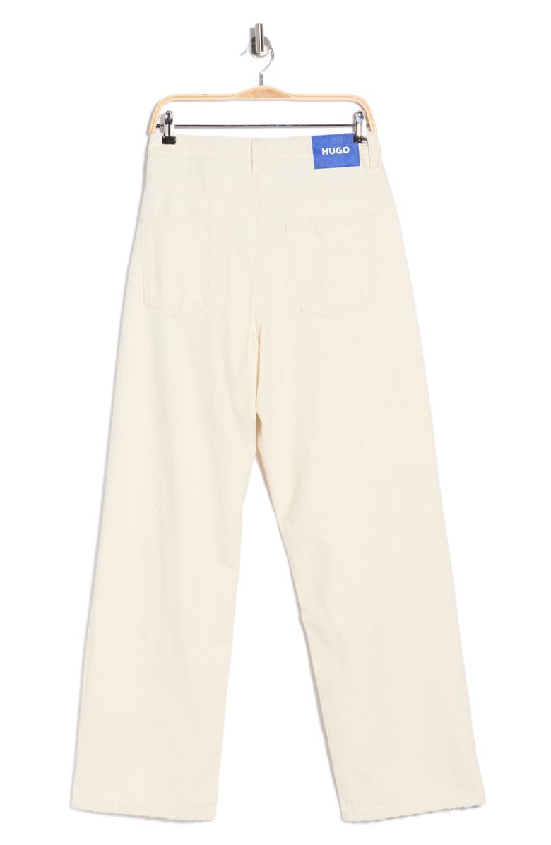 BOSS Leni Wide Leg Jeans, Alternate, color, Light Beige