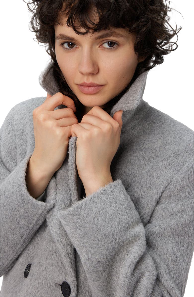 Missoni Double-breasted Trench Coat With Tone-on-tone Chevron Pattern, Alternate, color, Grey