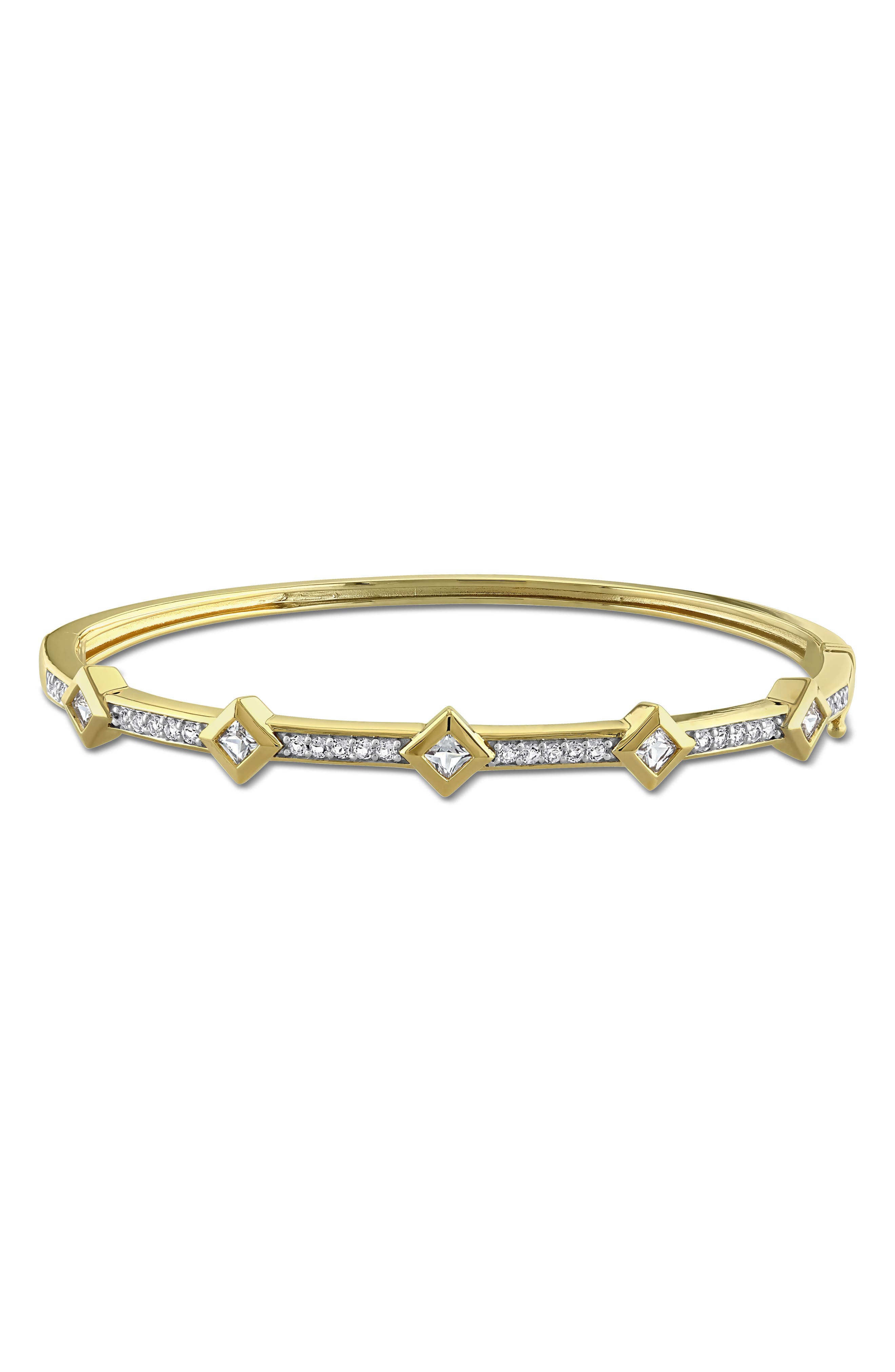 White Topaz Station Bangle