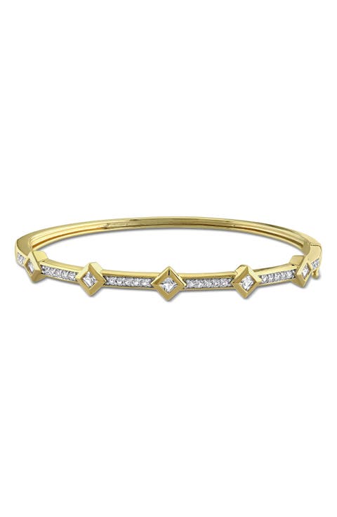 White Topaz Station Bangle