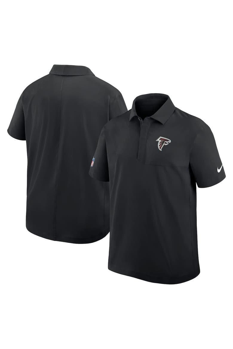 Men's Nike Black Atlanta Falcons Sideline Woven Dri-FIT Polo, Alternate, color, Black