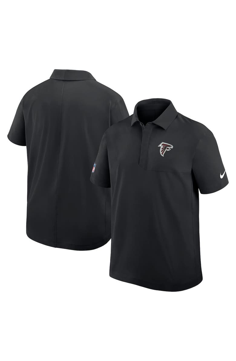 Nike Men's Nike Black Atlanta Falcons Sideline Woven Dri-FIT Polo, Alternate, color, Black
