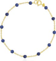The Lovery Fine Jewelry Blue Sapphire Bead Chain Bracelet