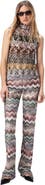 Missoni High-neck Top In Striped Embroidered Lace