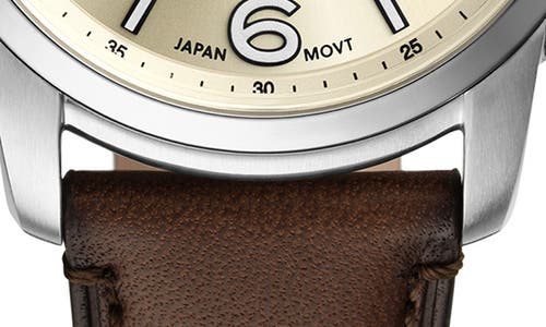 Fossil Heritage Automatic Leather Strap Watch, 43mm In Brown