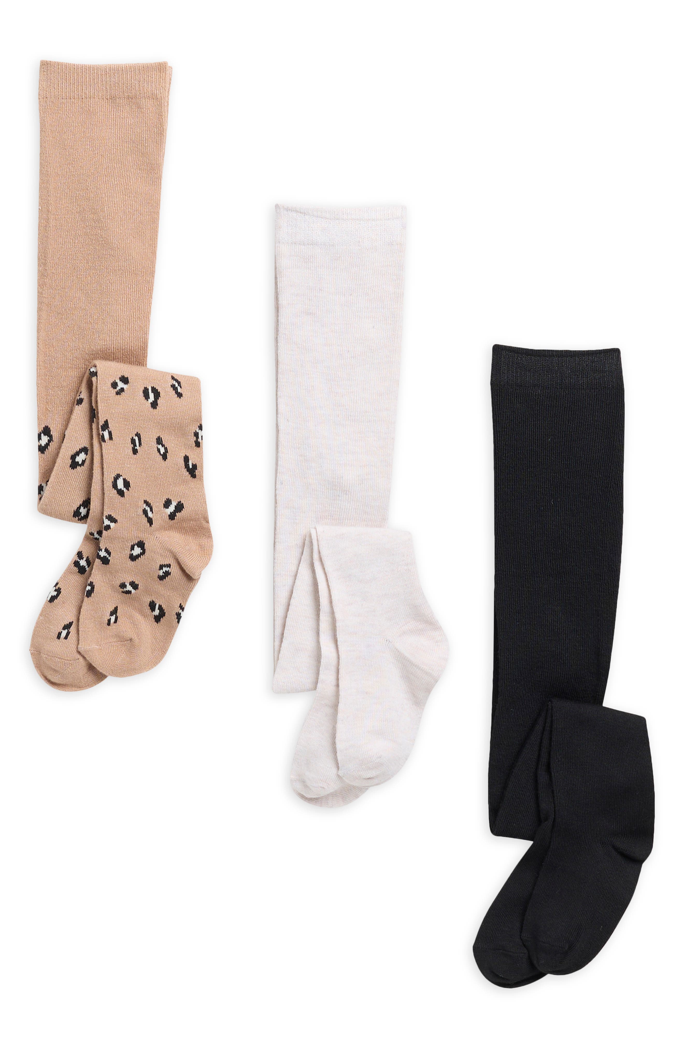 Kids' 3-Pack Leopard Sweater Tights